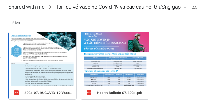 The Human Resources Department provides timely information about Covid-19 and vaccines amid the time of the difficult pandemic