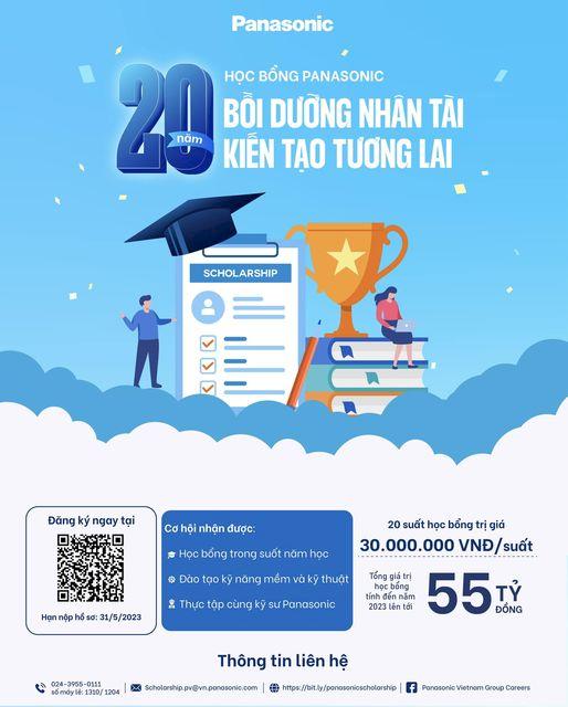 Chuong trinh hoc bong bac dai hoc panasonic nam 2023