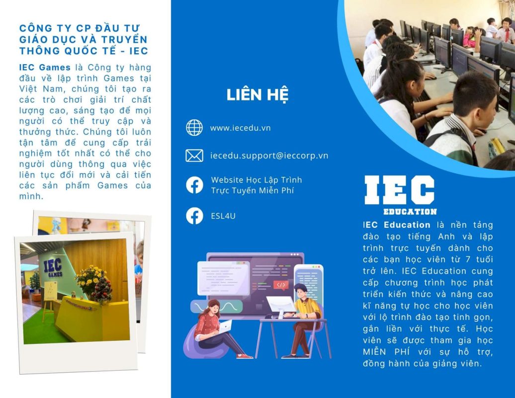 Iec education danh 30 suat hoc tieng anh mien phi theo chuan cambridge