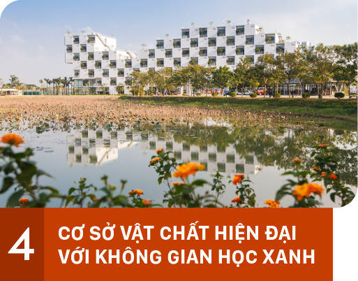 Cơ sở vật chất hiện đại với không gian xanh