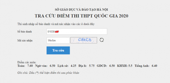 tra cuu diem thi