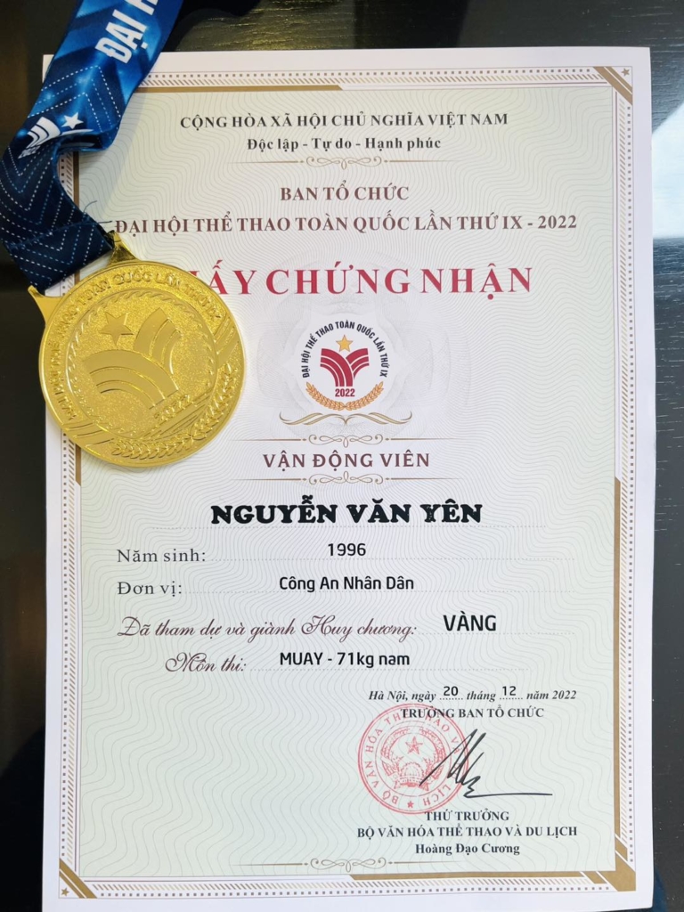 Giang vien Vovinam DHFPT dat huy chuong vang dai Hoi the thao toan quoc 2022 4