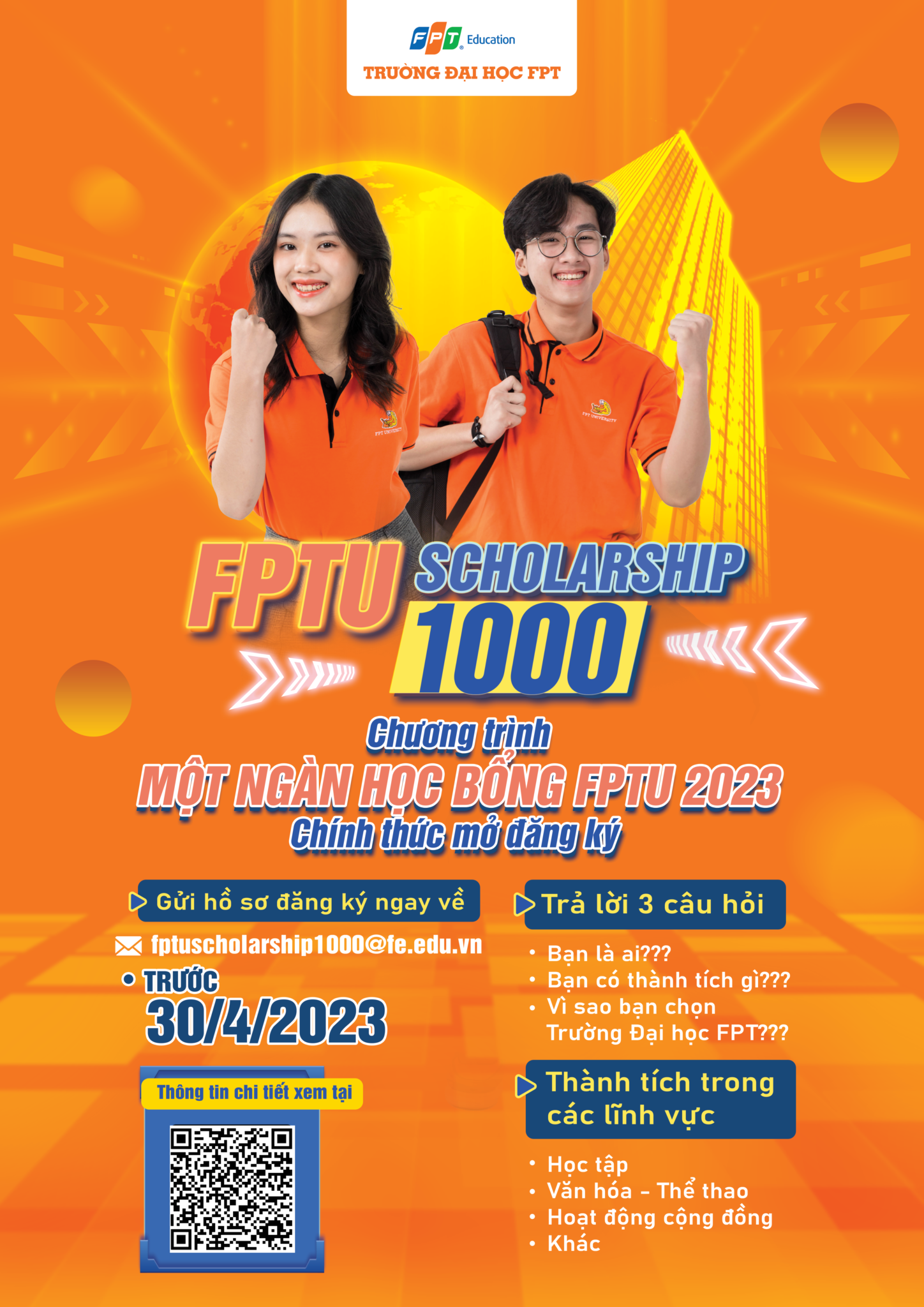 77.Poster chung QR code FPT Uni - Trường Đại học FPT