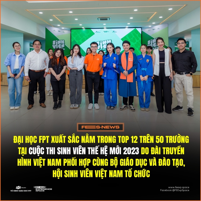 Sinh vien dai hoc fpt top 12 trong 50 truong tai cuoc thi sinh vien the he tre 2023