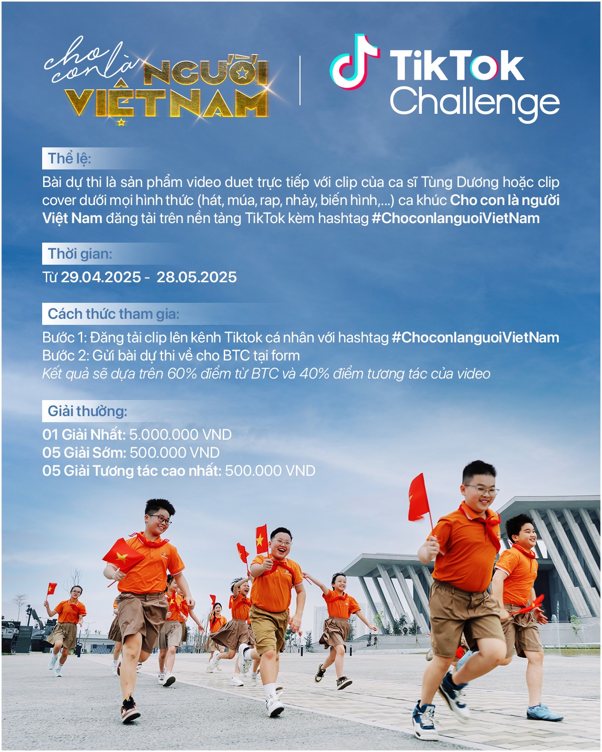 “Cho con là người Việt Nam TikTok Challenge” góp phần lan tỏa tinh thần yêu nước và niềm tự hào dân tộc trên TikTok.