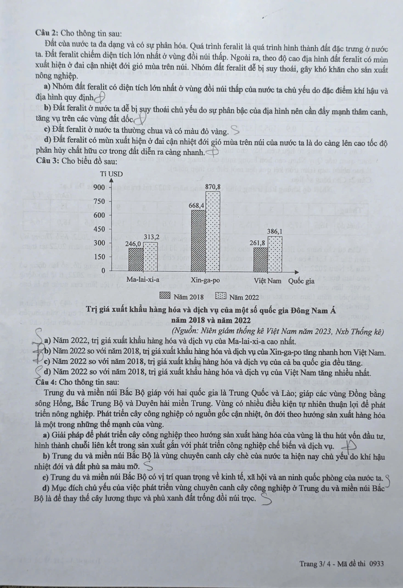 Đề thi và đáp án môn Địa lý kỳ thi tốt nghiệp THPT năm 2025 - Bộ Giáo dục & Đào tạo 3 3