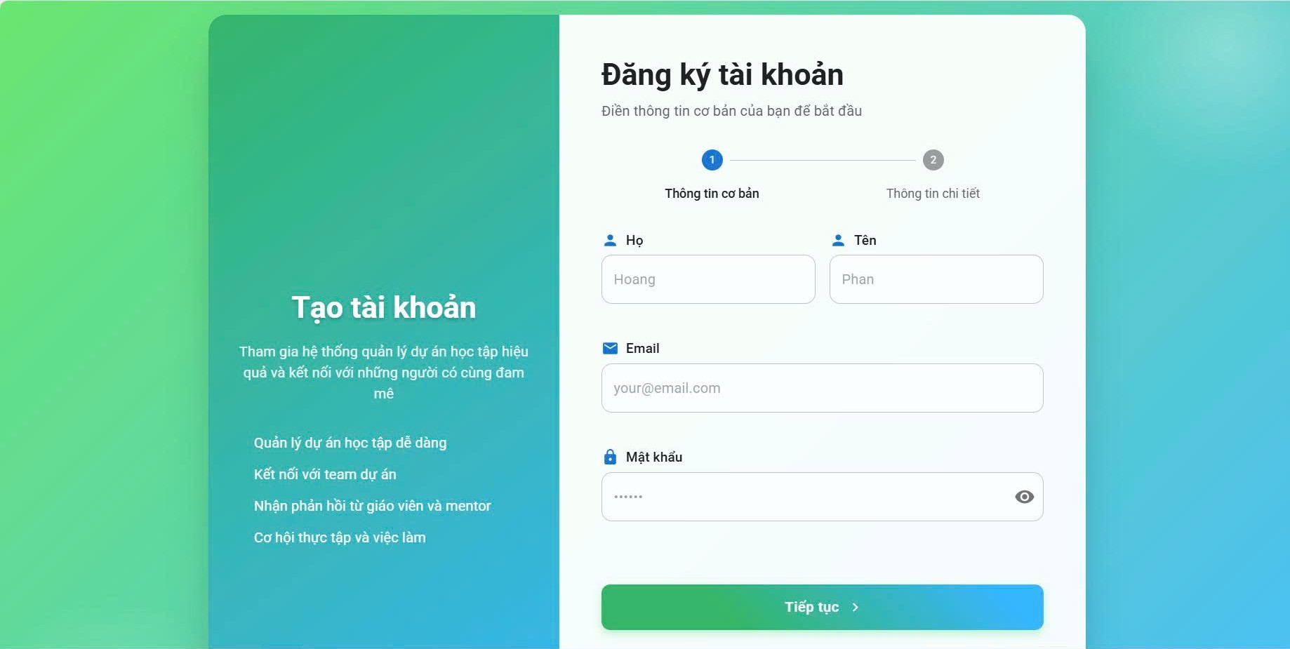 Giao diện đăng nhập của nền tảng TaskSpace Giao diện đăng nhập của nền tảng TaskSpace