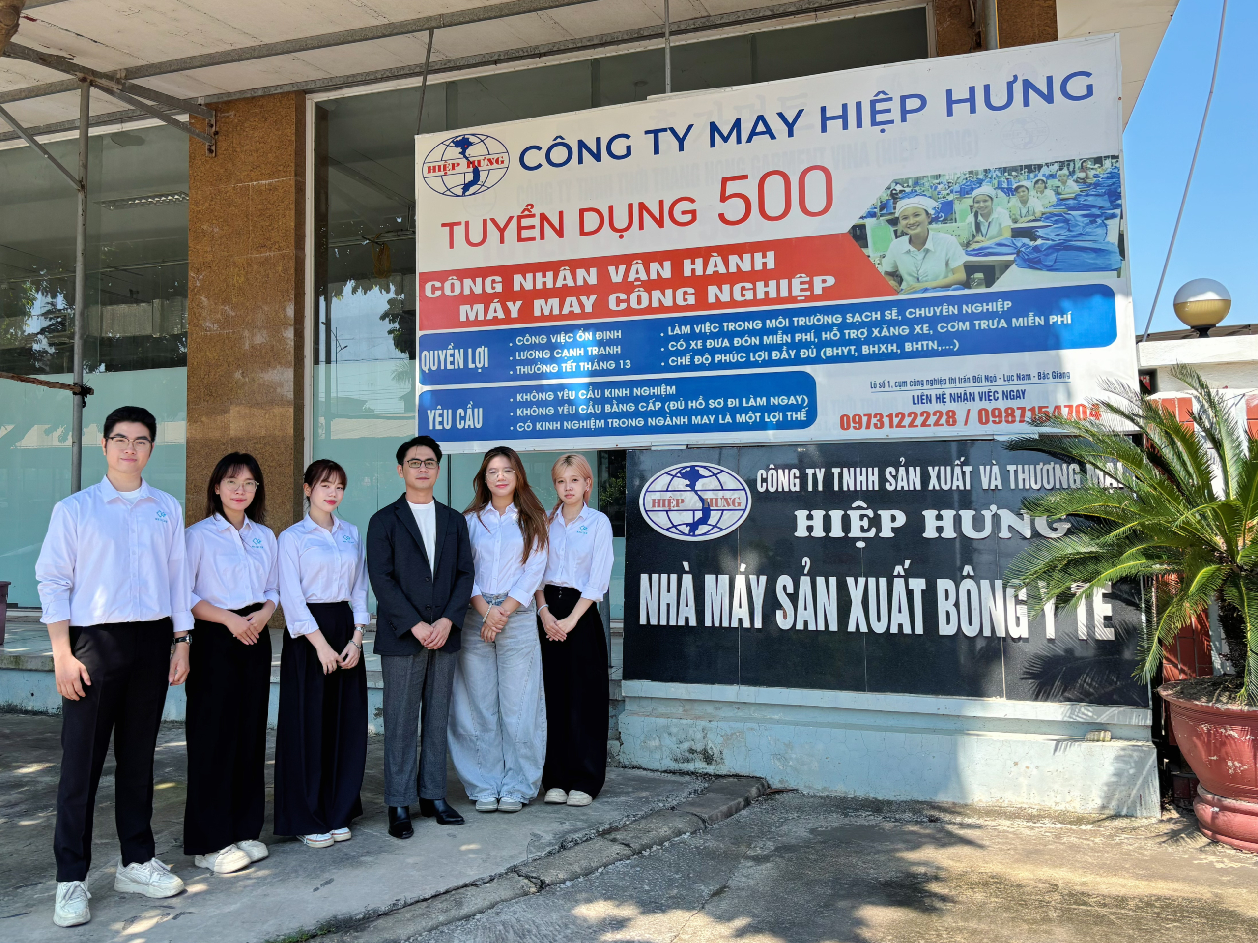 MATECOM và khách hàng “Bông Hiệp Hưng” tại Bắc Ninh MATECOM tại doanh nghiệp đối tác - Công ty TNHH Sản xuất và Thương mại Hiệp Hưng (Bắc Ninh)