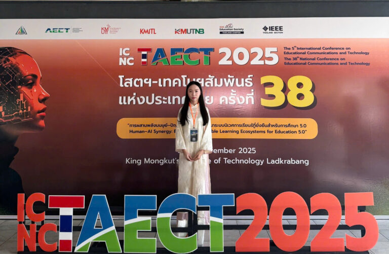Nữ sinh Trường Đại học FPT báo cáo nghiên cứu tại ICTAECT 2025 trên diễn đàn học thuật quốc tế