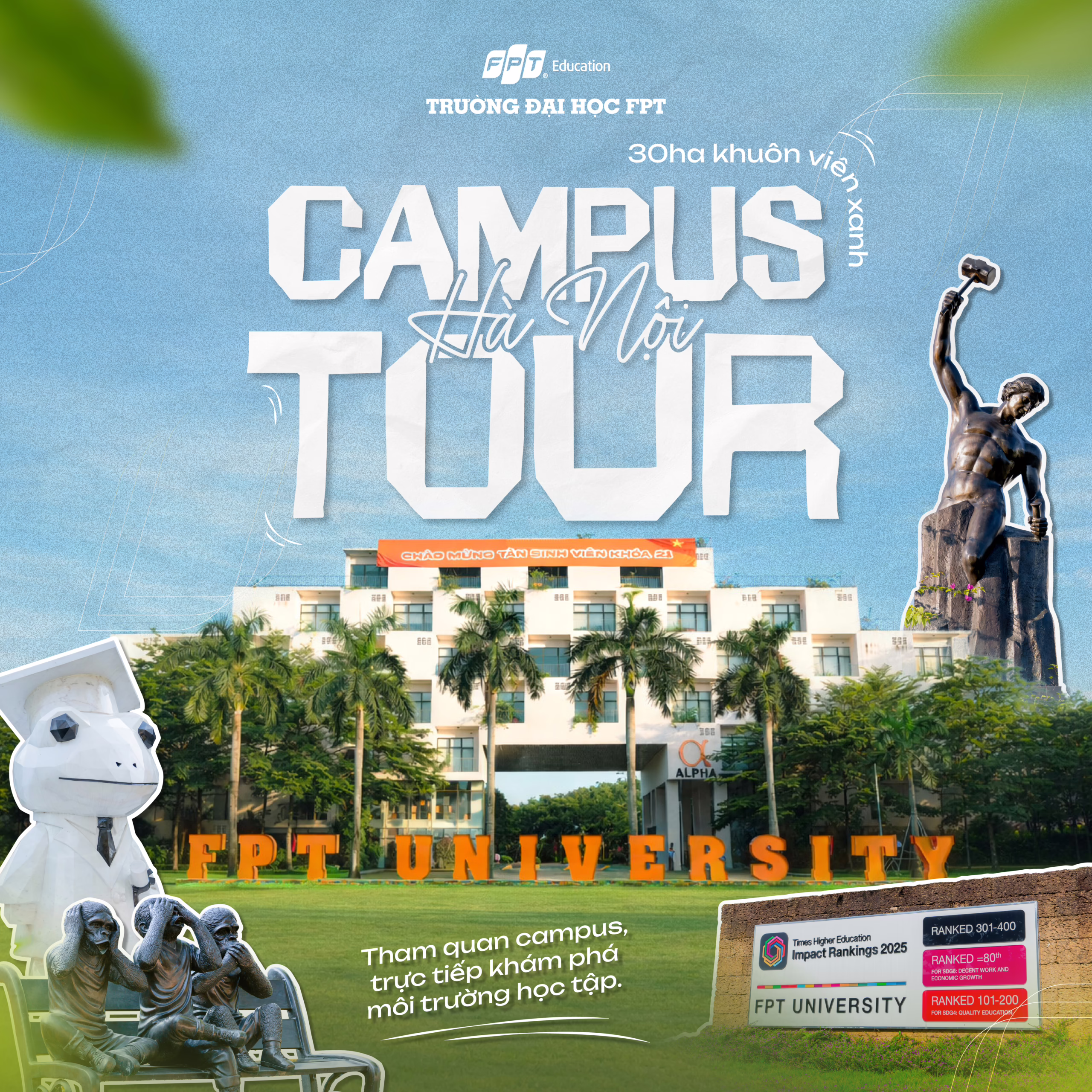 Campus tour Trường Đại học FPT – Trải nghiệm thật, chọn đúng tương lai 1 Tham quan campus tour Trường Đại học FPT trực tiếp khám phá môi trường học tập.