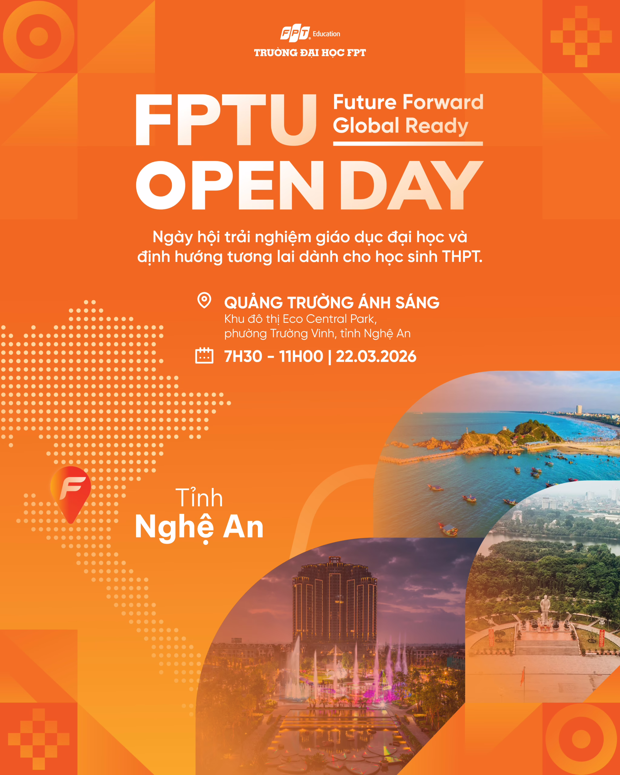 FPTU Open Day tại Nghệ An: Ngày hội trải nghiệm giáo dục đại học và định hướng tương lai dành cho học sinh THPT 1 Poster scaled