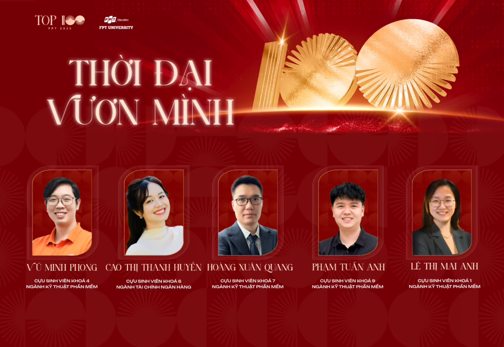 5 cựu sinh viên FPTU góp mặt trong Top 100 cá nhân xuất sắc nhất FPT năm 2025