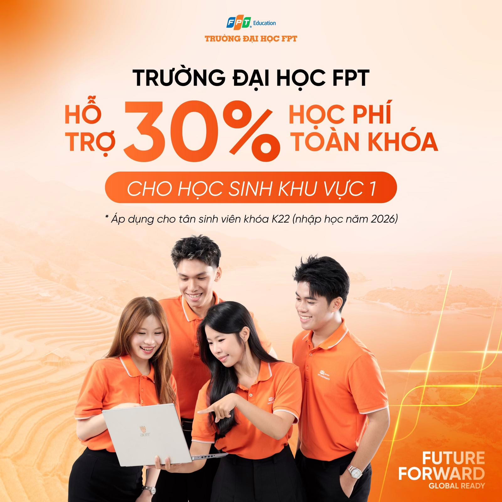 Trường Đại học FPT triển khai nhiều chính sách hỗ trợ học tập cho sinh viên - Nguồn: FPTU