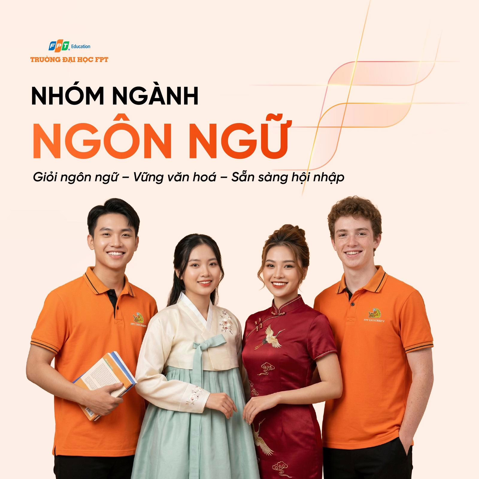 Giỏi ngôn ngữ giúp sinh viên sẵn sàng hội nhập vào nền văn hóa toàn cầu - Nguồn: FPTU