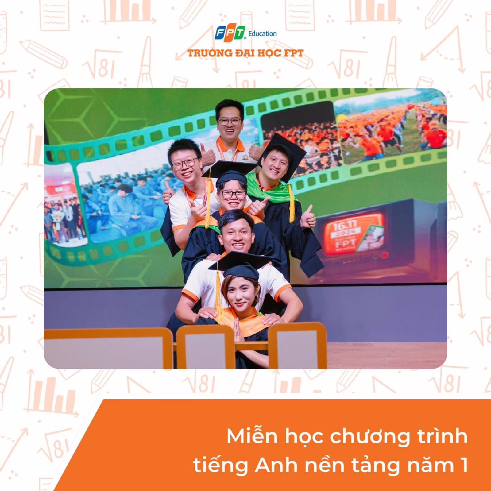 Sinh viên FPTU có chứng chỉ tiếng Anh tương đương IELTS 6.0 được miễn đào tạo giai đoạn tiếng Anh chuẩn - Nguồn: FPTU