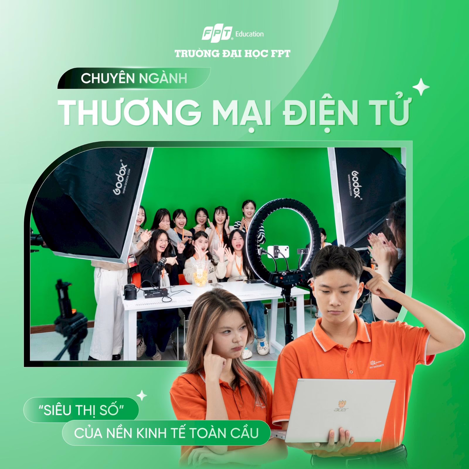 Thương mại điện tử là ngành gì? Cơ hội việc làm và tiềm năng 2026 1 Thương mại điện tử là ngành học giao thoa giữa kinh tế và công nghệ thông tin - Nguồn: FPTU