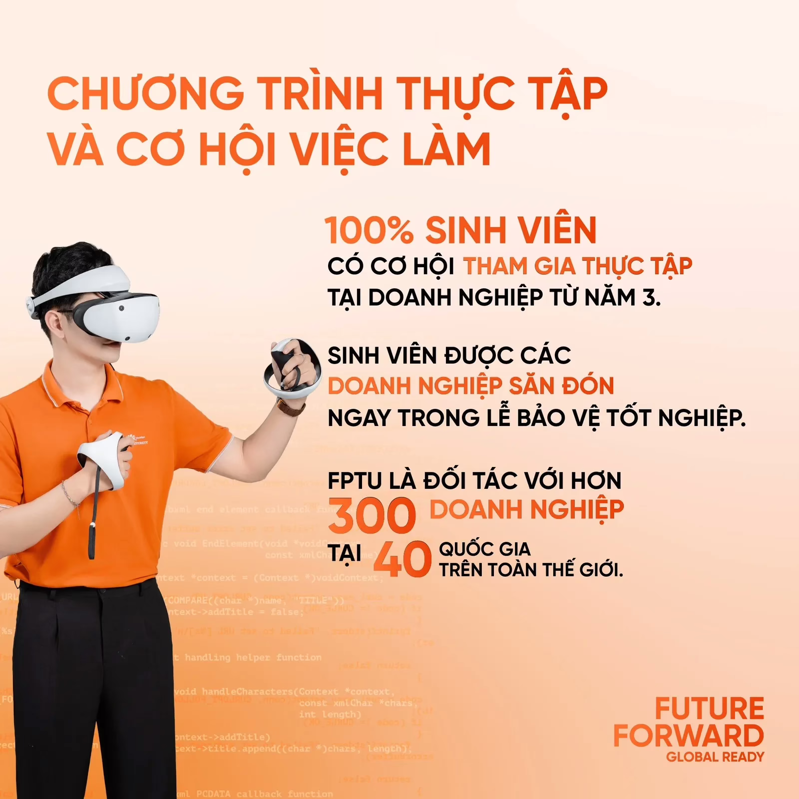 Lộ trình tại FPTU giúp sinh viên sở hữu portfolio "xịn" và sẵn sàng làm việc thực tế ngay từ năm 3 - Nguồn: FPTU