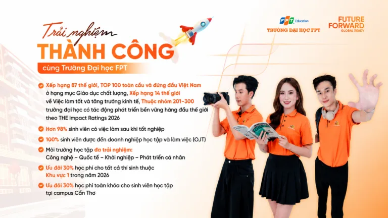 Trường Đại học FPT vào top 300 đại học phát triển bền vững hàng đầu thế giới, dẫn đầu Việt Nam về giáo dục chất lượng
