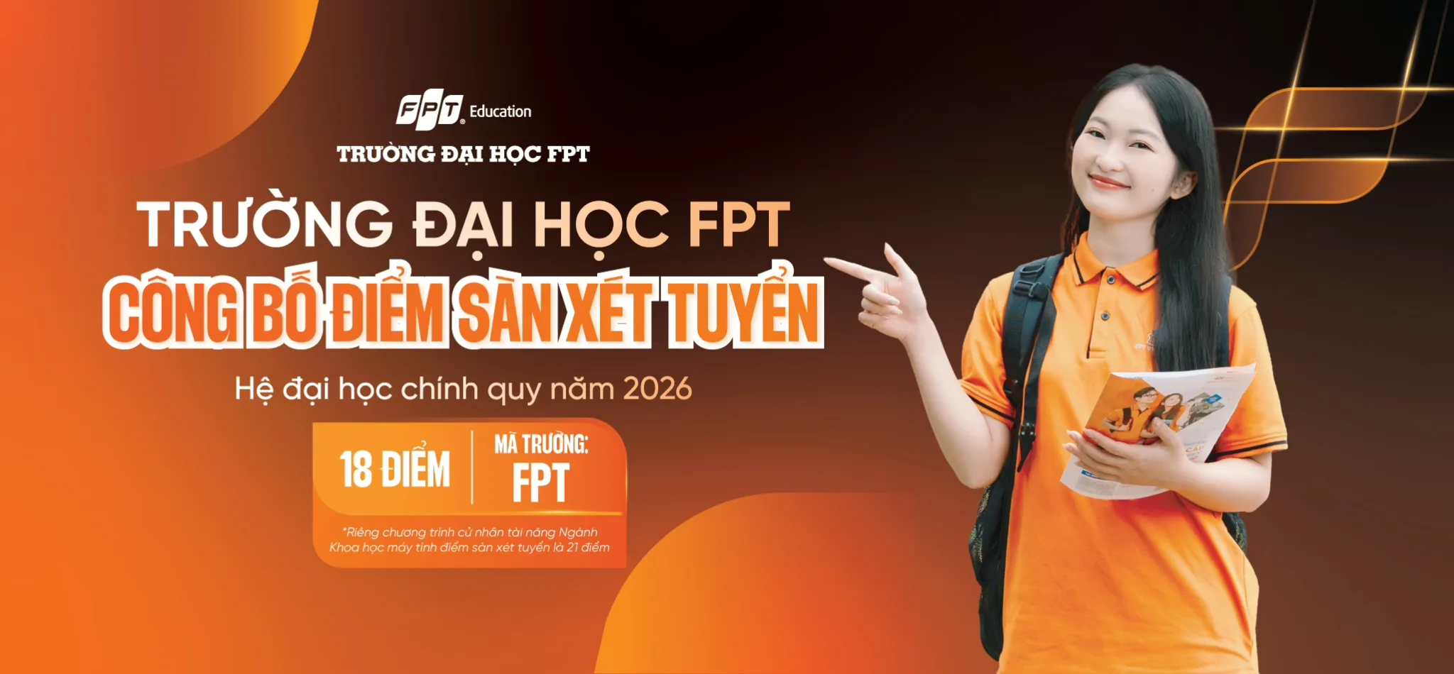 FPTU công bố điểm sàn xét tuyển hệ Đại học chính quy 2026 - Nguồn: FPTU
