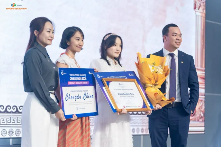Nữ sinh Ngôn Ngữ Trung Quốc Trường Đại học FPT tỏa sáng tại Cuộc thi Global Chinese Speaking Challenge 2026 do Quippy AI và VIEtedra tổ chức