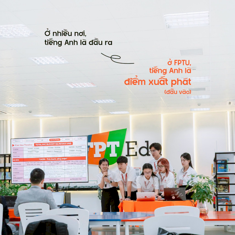 Thành thạo tiếng Anh là chìa khóa vàng giúp bạn ứng tuyển vào các công ty nước ngoài với mức lương hấp dẫn - Nguồn: FPTU